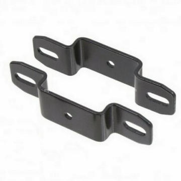 Customized Black Powder Coated Steel Fence Post Bracket